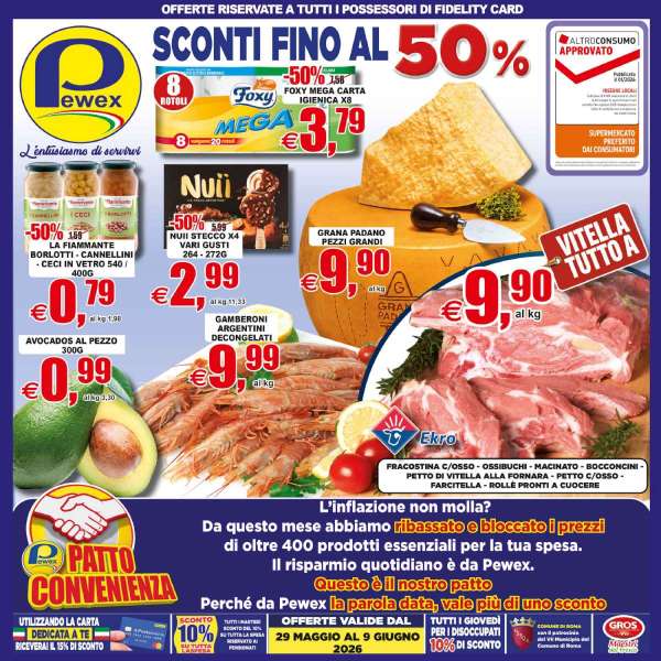 Sconti fino al 50%