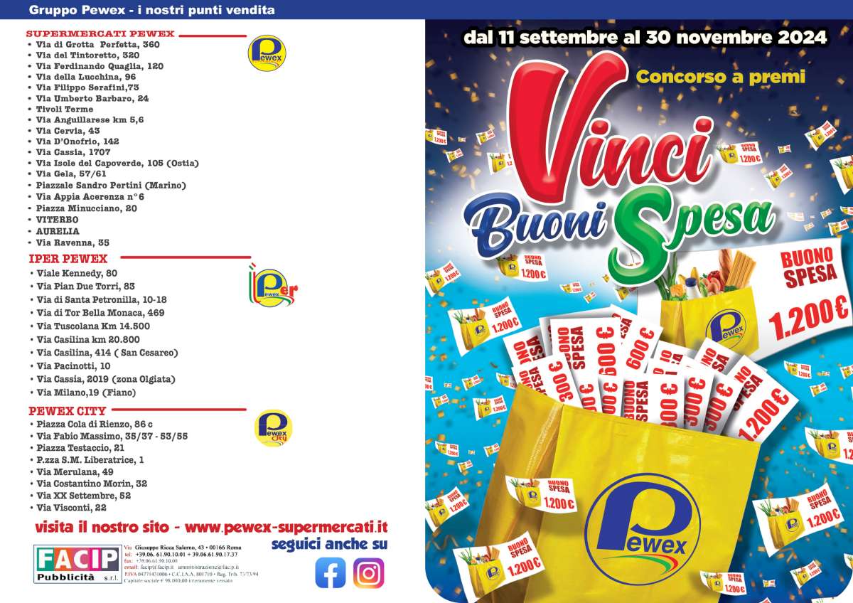 PEWEX concorso buoni spesa